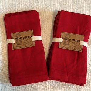 Christmas 🎄 Red Cloth Dinner Napkins ~ Set of 12